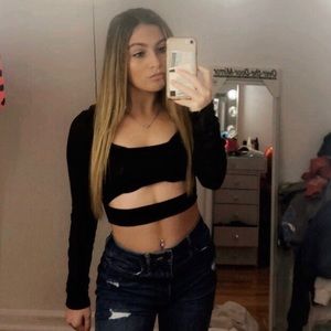 Black crop top